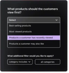 Picture of Klaviyo's product recommendations. Obviyo integrates with Klaviyo to offer personalized recommendations and drive more revenue from emails.